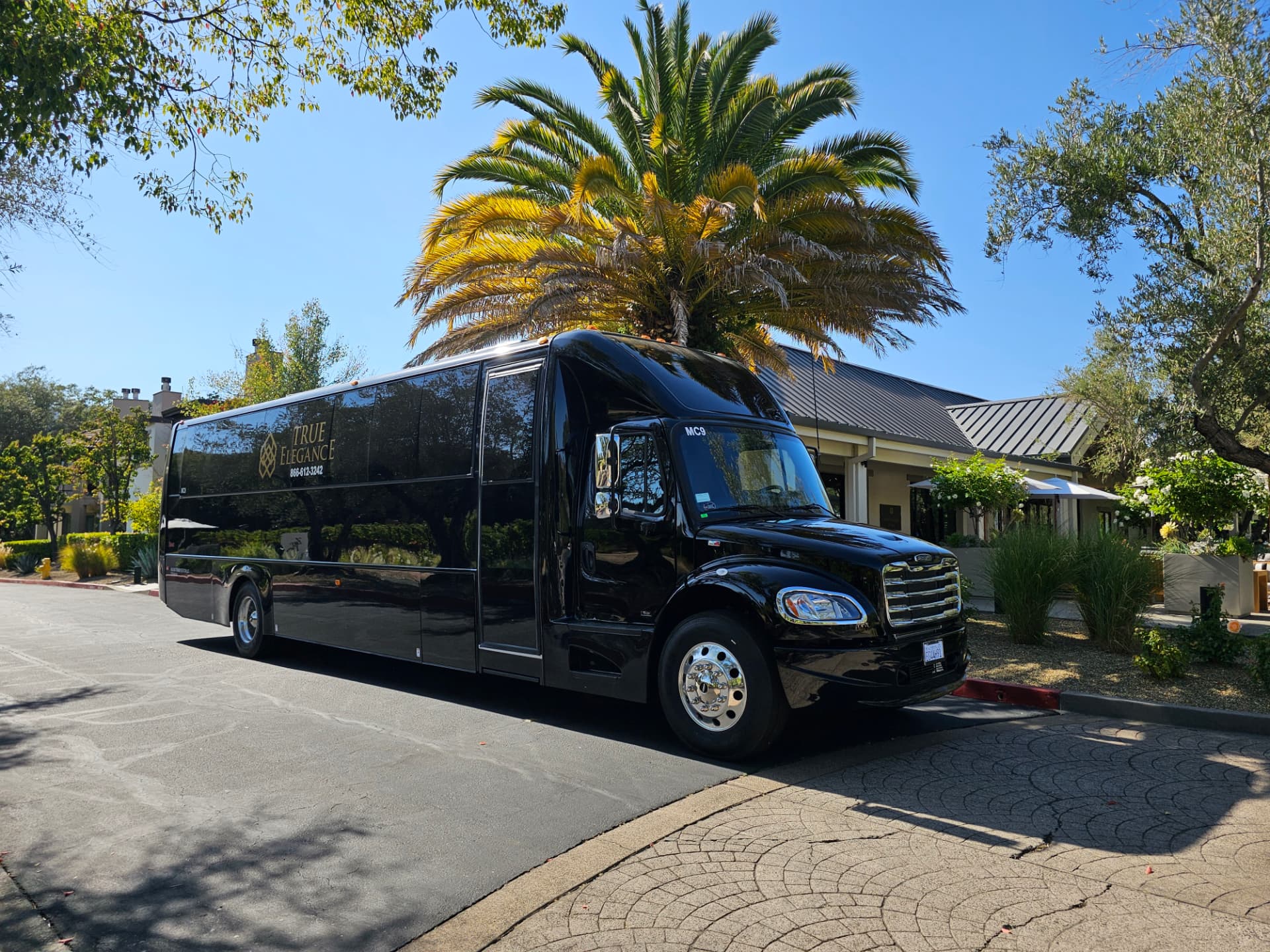 56-passenger charter bus available for Concord, CA group transportation and coach rental